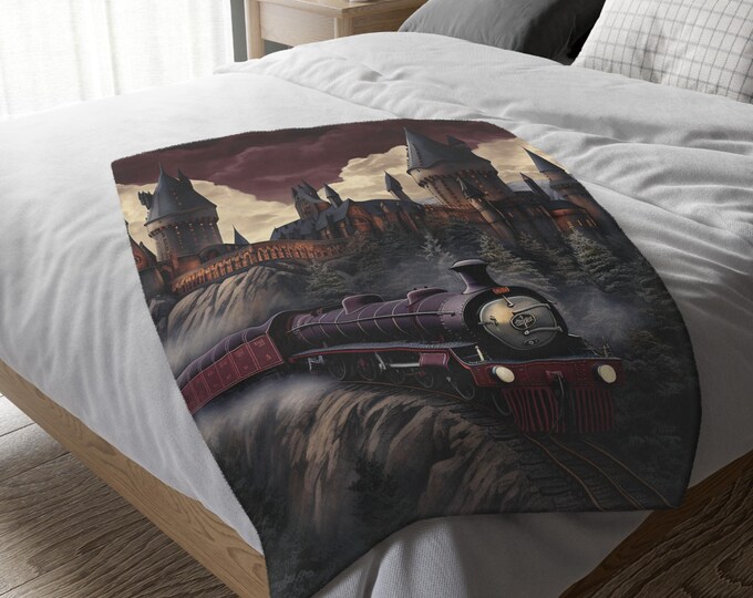 Parody Magic Realm Express Blanket - Enchanting Fantasy Throw for Cozy Winter Nights, Perfect Holiday Gift, Magical Journey Home Decor