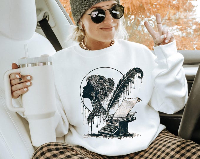 Parody Writer's Muse Sweatshirt: Cozy Artistic Hoodie for Book Lovers, Authors & Literary Enthusiasts