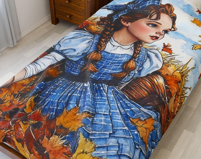 Parody Velveteen Plush Blanket: Whimsical Fall Decor, Cozy Home Comfort