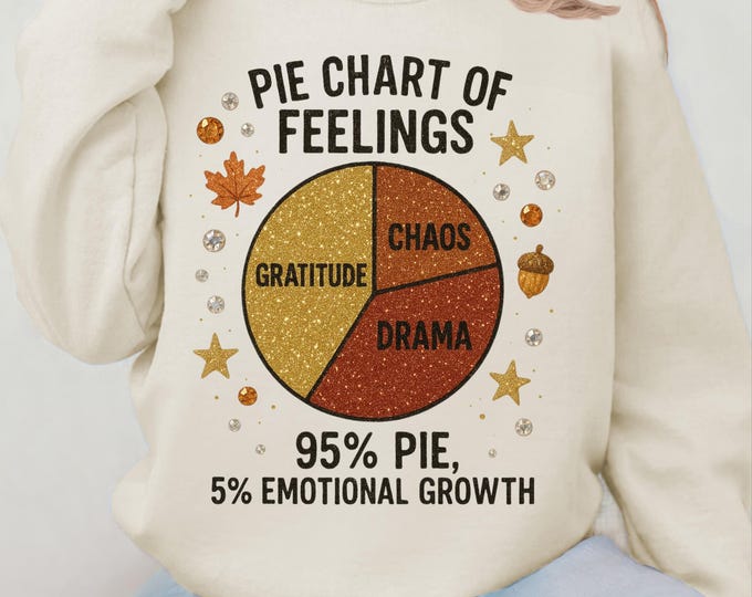 Funny Pie Chart of Feelings Sweatshirt, Cozy Unisex Crewneck for Emotional Growth, Great Gift for Friends, Ideal for Fall, Casual [...]