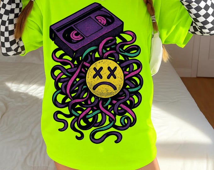 Parody Vibrant Retro Chaos Tee, Unisex Cotton T-Shirt for Music Lovers, Perfect for Casual Wear, Gifts, and Festivals
