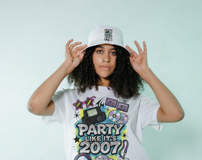 Retro "Party Like It's 2007" Graphic Tee - Unisex Cotton T-Shirt