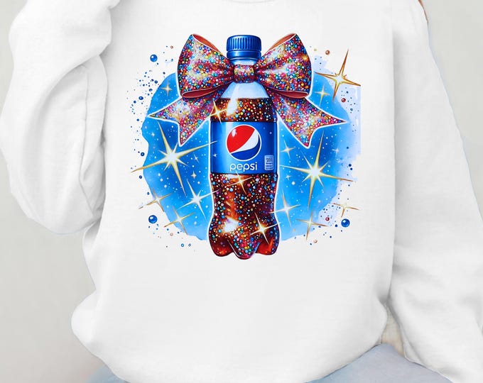 Parody Customizable Coquette Pepsi Sweatshirt: Vintage-Inspired Unisex Pullover for Soda Enthusiasts
