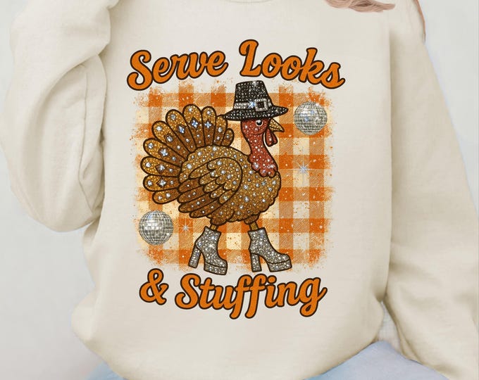 Cozy Thanksgiving Turkey Crewneck Sweatshirt | Unisex Fall Holiday Apparel for Family Gatherings