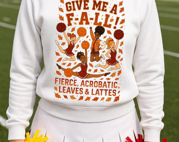 Retro Y2K Cheerleading Crewneck Sweatshirt: Unisex Spirit Squad Pullover for Fall Camp & Team Apparel
