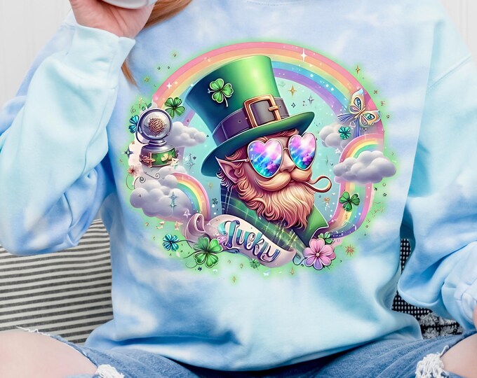 Hand-Dyed St. Patrick's Day Sweatshirt: Lucky Leprechaun Tie-Dye