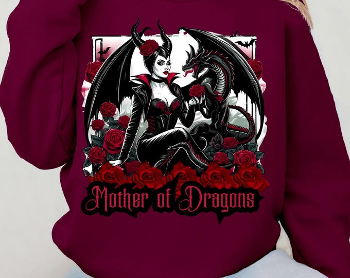 Fantasy Dragon Tamer Princess Sweatshirt - Tattooed Mother of Dragons Crewneck for Mythical Creature Lovers