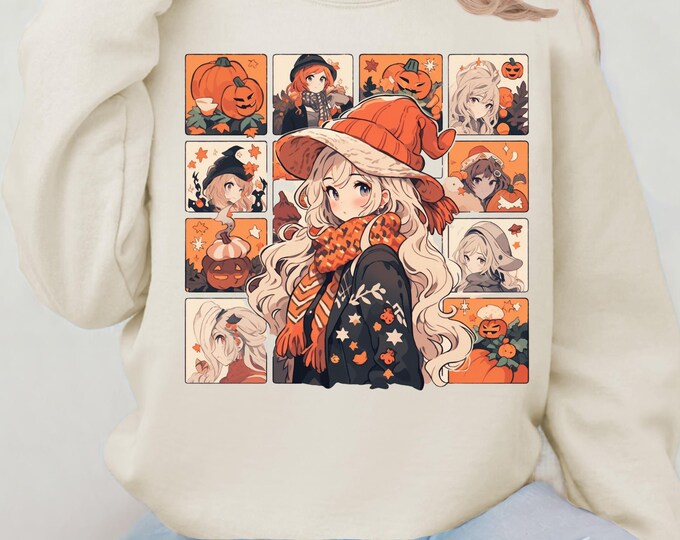 Parody Anime Halloween Crewneck Sweatshirt: Cozy Fall Fashion