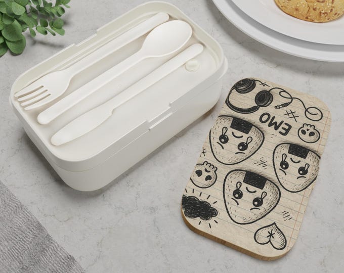 Parody Emo Bento Lunch Box - Cute Kawaii Meal Container for School, Work, Gifts, Emo Vibes, Unique Lunch Accessories