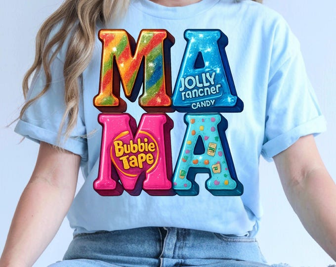 Parody Colorful Mama Tee, Funny Gift for Moms, Unique Mother's Day Shirt, Casual Wear, Birthday Gift Idea