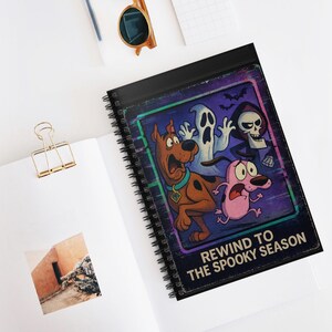 Cuaderno espiral de Halloween espeluznante / Diario de fantasmas y monstruos para niños, útiles escolares, regalo bonito