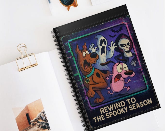 Parody Spooky Halloween Spiral Notebook | Ghost & Monster Journal for Kids, School Supplies, Cute Gift