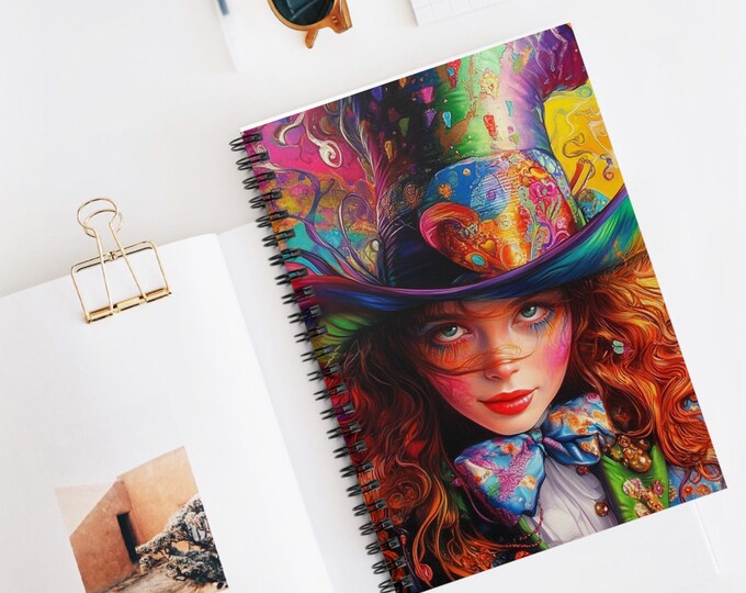 Alice in Wonderland Spiral Notebook: Colorful Journal for Writers