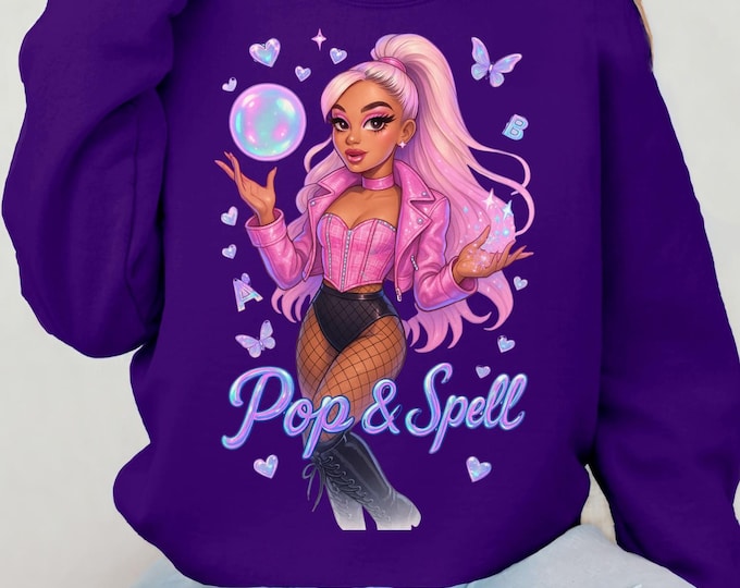 Pop & Spell Graphic Crewneck: Unisex Cozy Pullover Sweatshirt for Trendy Streetwear Enthusiasts