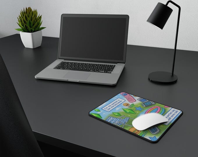 Parody Fun Summer Vibes Non-Slip Gaming Mouse Pad, Gamer Gift, Desk Accessory, Unique Mousepad for Kids, Birthday or Holiday Present
