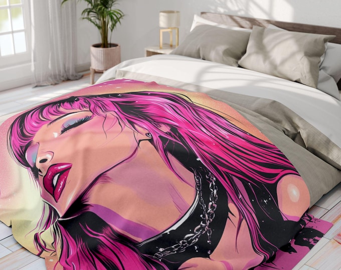 Vibrant Fleece Throw Blanket: Bohemian Art Decor