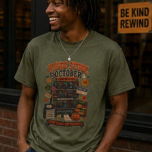 Vintage Arcade Cabinet October Tee | Retro Video Game Halloween Design