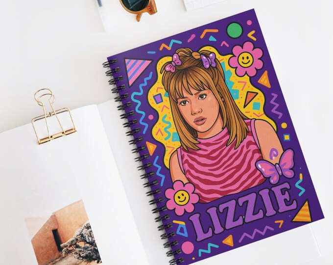Parody Vibrant Retro Spiral Notebook: Lizzie-Inspired Diary for Students, Vintage Aesthetic School Supplies