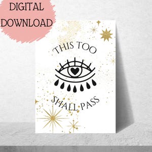 Bemoedigende afdrukbare wenskaart voor positieve geestelijke gezondheid, inspirerende digitale download