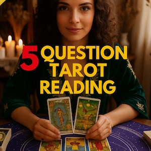 Lecture de tarot à 5 questions, conseils psychiques à la même heure