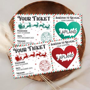 Personalised Lapland Scratch Card: Surprise Holiday Boarding Pass