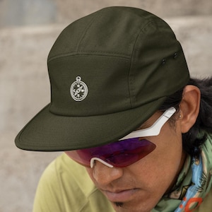 Compass Five Panel Cap, Outdoorsy 5-Panel Hat, Baseball Cap Campers, Hiking Hat, Running Hat, Adventure Hat, Survival Outdoor Gift for Him