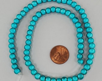 1 Strand 6 mm Turquoise Acrylic Wonder Beads 16 inches long