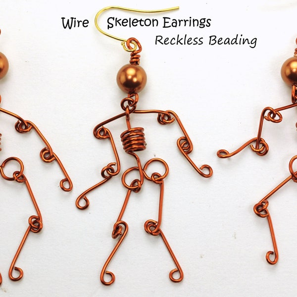 Wire Skeleton Earrings Tutorial