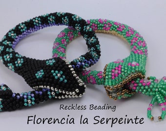 TUTORIAL: Florencia la Serpeinte bead crochet snake