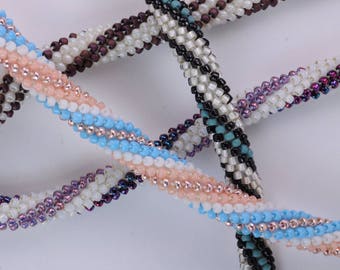 Project 2 of Single Crochet With Beads Tutorial: Stripes Patterns