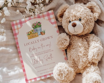Floral Farmers Market Baby Shower Invitation (Digital)