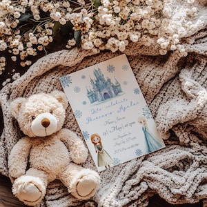 Frozen Birthday Invitation Frozen Invitation Princess Elsa Anna Party Invitation Girl Frozen Birthday Invite Theme EDITABLE Digital Instant