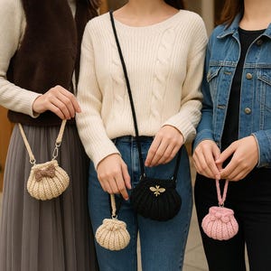 Modèle de pochette au crochet facile d'une pièce - sac à faire soi-même / sac à main rapide fait main / petit sac à main au crochet / modèle au crochet pour débutant / modèle de sac au crochet