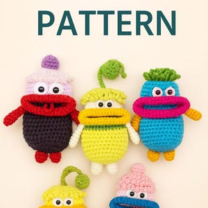 Monster Keychain Crochet Pattern PDF | Key Fob Cover | Amigurumi Key Case image 6