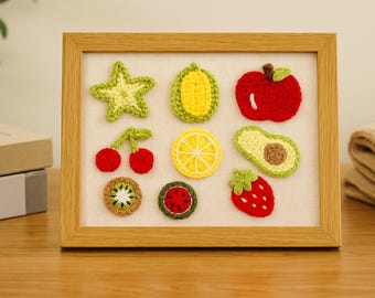 Flat Fruit Crochet Applique Patterns: DIY Decor (PDF Digital Download)