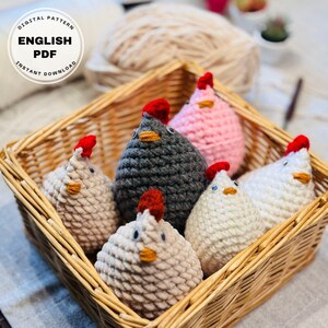 No-sew Chubby Chicken Crochet Pattern: Beginner Amigurumi Hen (PDF) - Etsy