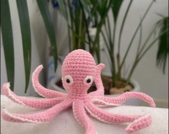 Crochet Octopus Pattern PDF, Amigurumi Sea Animal Tutorial,  Plush Toy DIY
