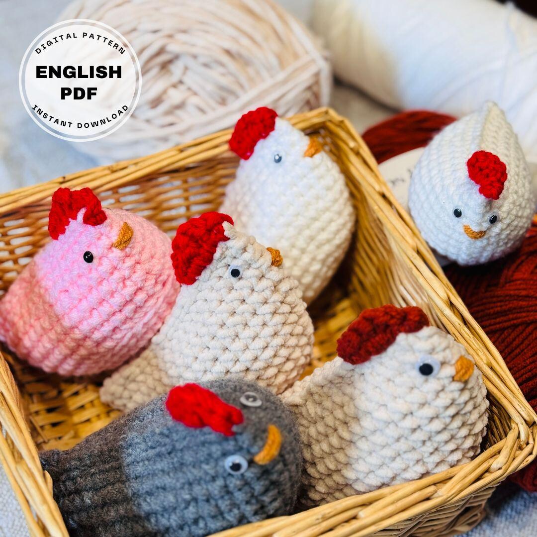No-sew Chubby Chicken Crochet Pattern: Beginner Amigurumi Hen (PDF) - Etsy