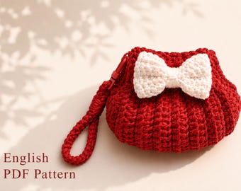 Crochet Pouch Bag Pattern – One-Piece Mini Purse Tutorial (PDF)