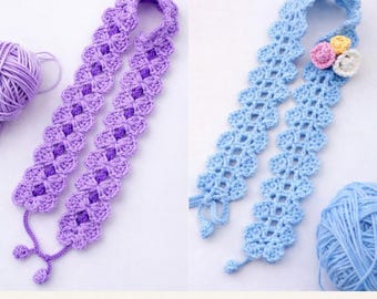 Crochet Headband Pattern PDF: Rose & Scallop Design (Digital Download)