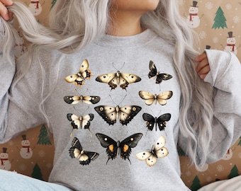 Vintage Butterfly Moth PNG, Cottagecore Clipart Design (Digital Download)