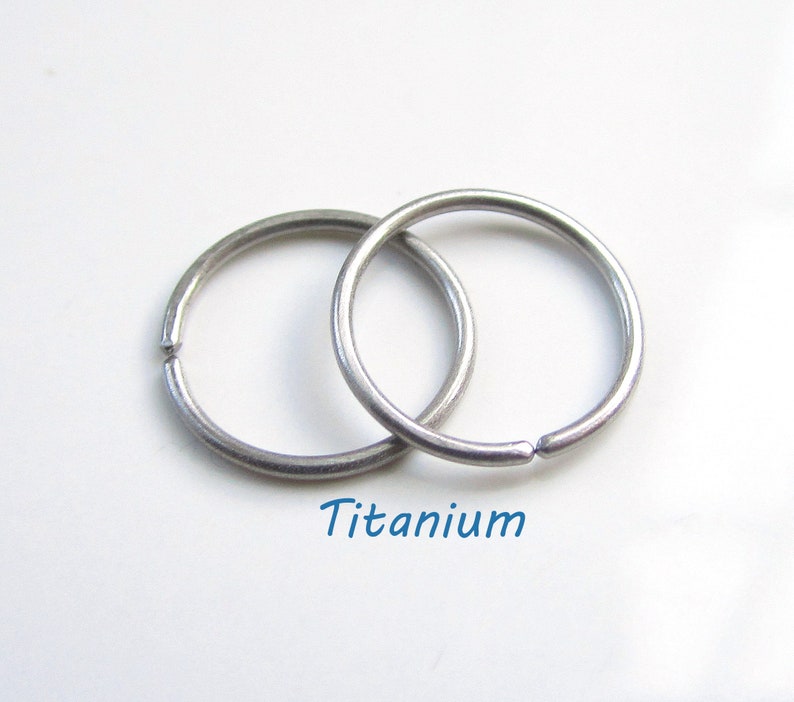 Artisan Made by Hand Titanium Earrings Titanium Small Hoop Earrings for Sensitive Ear Metal Allergies, Handmade in Coastal Virginia image 5