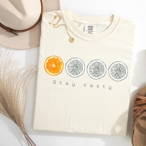 Comfort Colors tee, Orange Shirt, Art Graphic Fruit Shirt, Pastel Oranges Shirt, Youth Graphic Shirt, Aesthetic Shirt, Unisex shirt