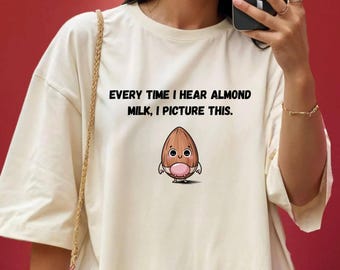 Retro Almond Milk Coffee Graphic Tee - Comfort Colors Vintage Latte Shirt