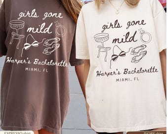 Custom "Girls Gone Mild" Bachelorette Party Shirt: Slumber Party Spa Night