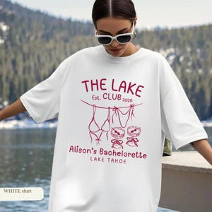 Lake Club Shirt Bachelorette Shirts Custom Lake Bach Party Camp Bride Tee Camping Hiking Bride Lake Wife Bridal Shirt Love on the Lake