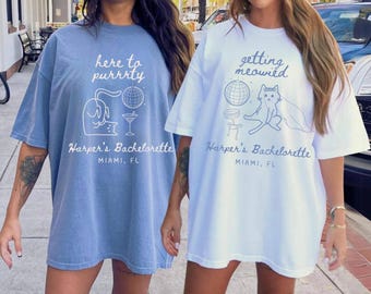 Getting Meowied Bachelorette T-Shirt: Cat Lover Bridal Party