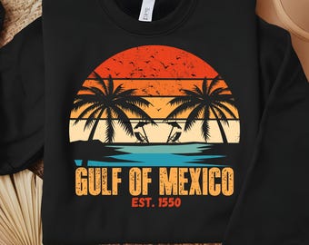 T-shirt geschiedenis Golf van Mexico: cadeau aardrijkskunde, Est. 1550