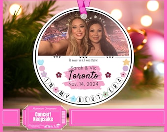 Personalized Concert Photo Ornament. Custom Tour Memory Keepsake. Music Lover Gift for Friends. Eras