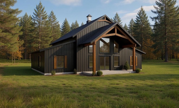 Barndominium House Plan: 3 Bed, 2 Bath with Loft (2,345 sqft) - Architectural Drawings